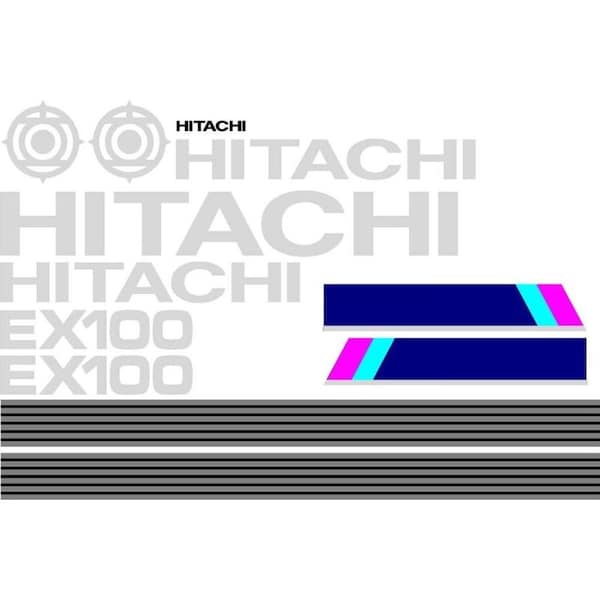 Aftermarket Decal Set for Hitachi EX100 Excavator HTEX100-1DECALSET - main